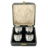 Art Deco Boxed Set Of Four Silver Serviette Rings Birmingham 1931