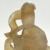 Chinese Brown Jade Carving Of A Chinese Lady 20th