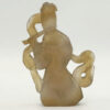 Chinese Brown Jade Carving Of A Chinese Lady 20th