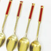 Eetrite 24ct Gold Plated Royal Albert Red Heirloom Tea Spoons