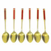 Eetrite 24ct Gold Plated Royal Albert Red Heirloom Tea Spoons