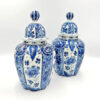 Pair Delft Dutch Blue and White Urns Theodorus van Lingen 1911