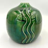Drostdy Grahamstown Green Fish Pottery Vase C1950