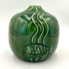 Drostdy Grahamstown Green Fish Pottery Vase C1950