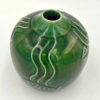 Drostdy Grahamstown Green Fish Pottery Vase C1950