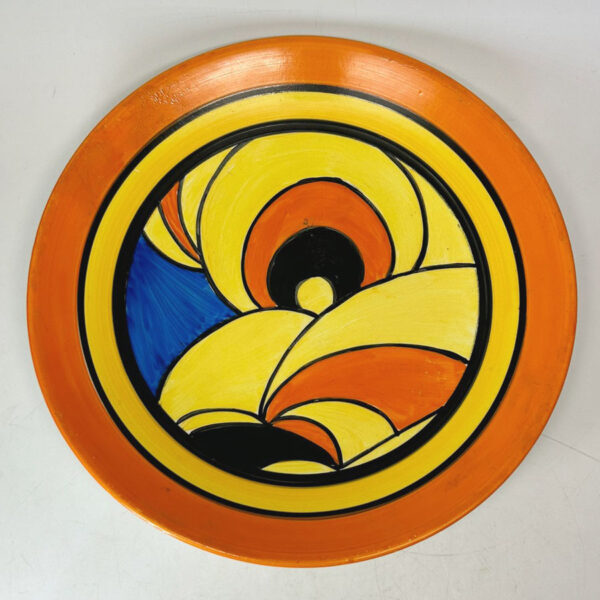 Rare Clarice Cliff Bizarre Swirls Plate C1930