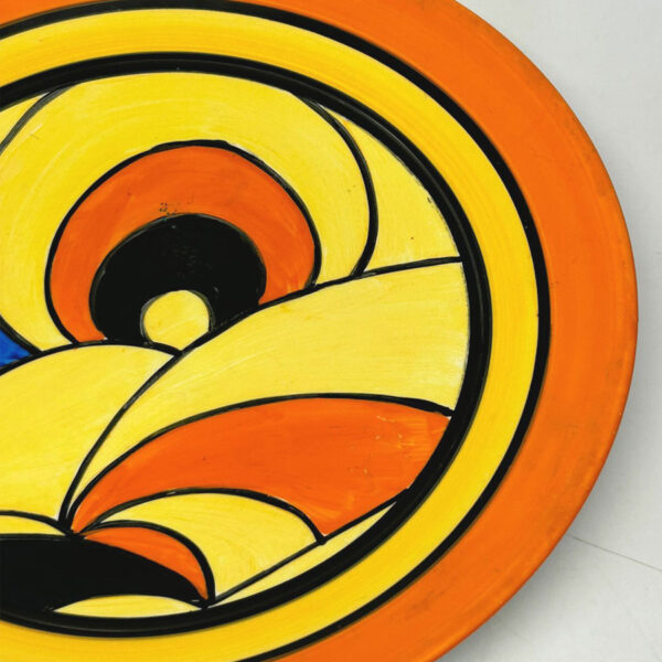 Rare Clarice Cliff Bizarre Swirls Plate C1930