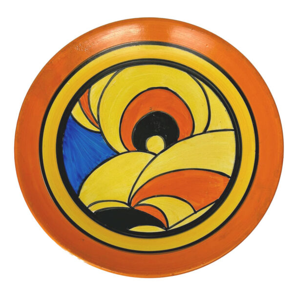 Rare Clarice Cliff Bizarre Swirls Plate C1930