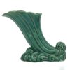 Drostdy Grahamstown Green Pottery Cornucopia  Vase C1950