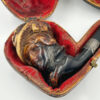 Meerschaum Pipe Ladies Head In Original Box Birmingham Silver 1927