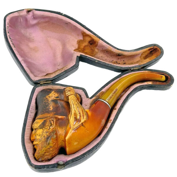 Meerschaum-pipe-sultan--head--in-original-box-turkey Meerschaum Pipe Sultan Head In Original Box Turkey