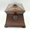 Regency Rosewood Tea Caddy Mother of Pearl Inlay C1810