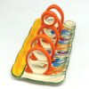 Clarice Cliff Bizarre Autumn Crocus 5 Bar Toast Rack C1930