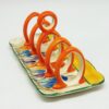 Clarice Cliff Bizarre Autumn Crocus 5 Bar Toast Rack C1930
