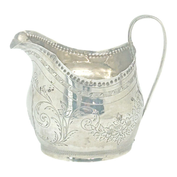 Hallmarked-Silver-Milk-Jug-Bright-Cut-London-1805 Hallmarked Silver Milk Jug Bright Cut London 1805 - Bateman