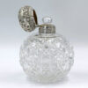Hallmarked Silver Large Cut Glass Perfume Bottle Birmingham 1889
