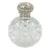 Hallmarked Silver Large Cut Glass Perfume Bottle Birmingham 1889