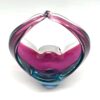 Murano Sommerso Purple Blue Glass Basket 20th