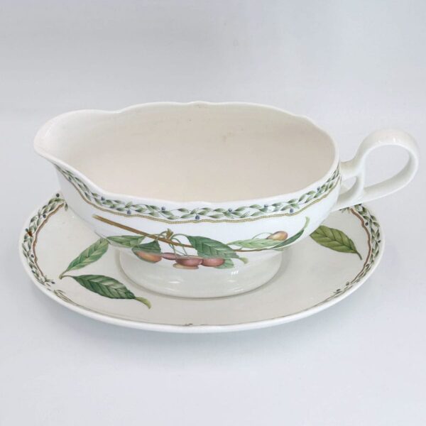 Noritake-royal-orchard-Japan-sauce-bowl-2 Noritake Royal Orchard Japan Sauce Boat and Stand