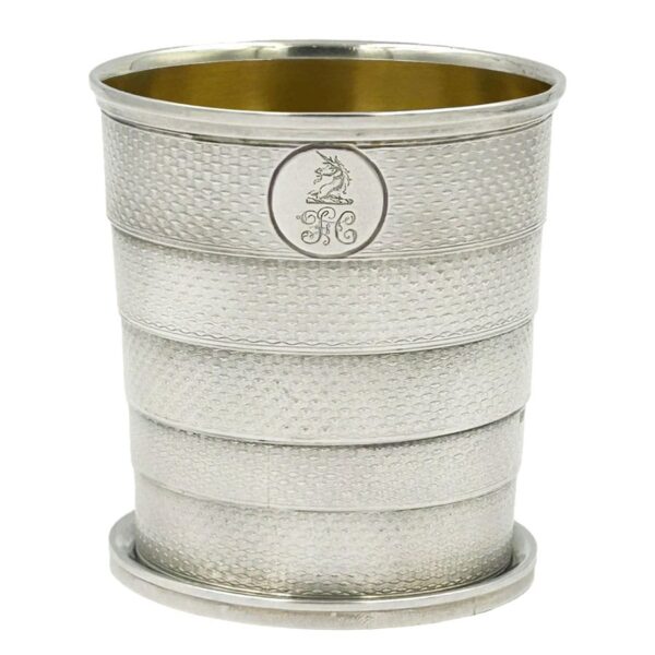 Rare Silver Collapsible Cup London 1857 By John Harris