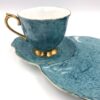 Royal Albert Gossamer Tennis Snack Set Blue-Green Marble
