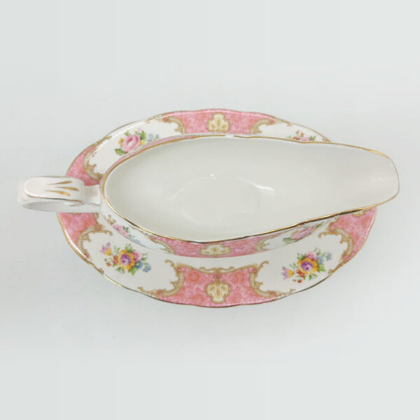 Royal-Albert-Lady-Carlyle-Sauce-Boat-On-Stand-5 Royal Albert Lady Carlyle Sauce Boat On Stand