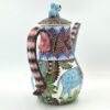 Ardmore Hand Elephant Scene Painted Large Coffee Pot By Ohelia 1995