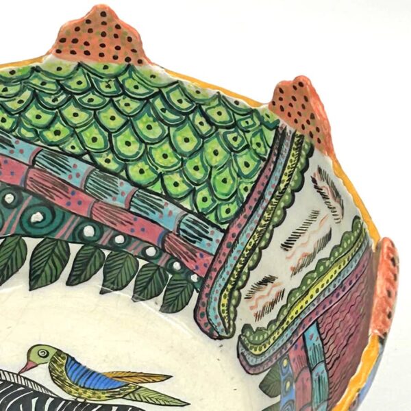 Ardmore Hand Painted Zebra Bowl 1994 Matrinah