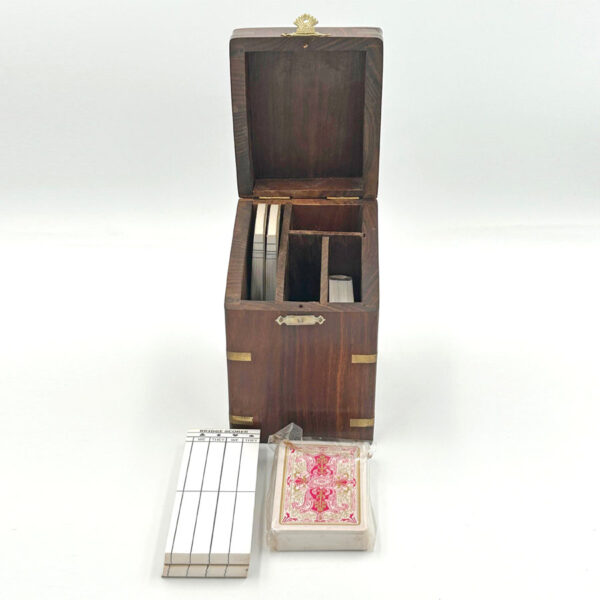 Bridge Companion Set In Mahogany Banded Box 20th