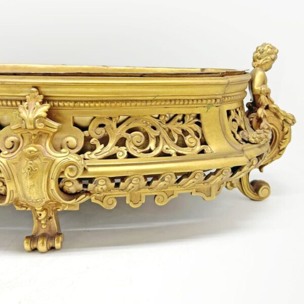 Gilt Bronze French Cherub Jardiniere 19th