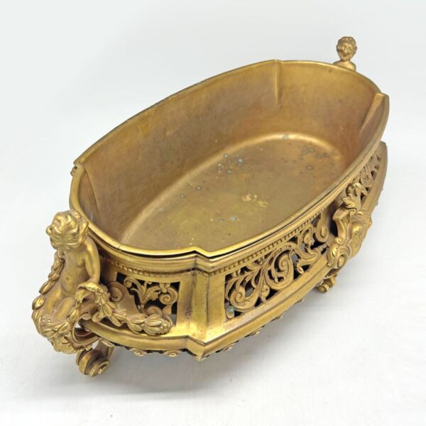 Gilt Bronze French Cherub Jardiniere 19th