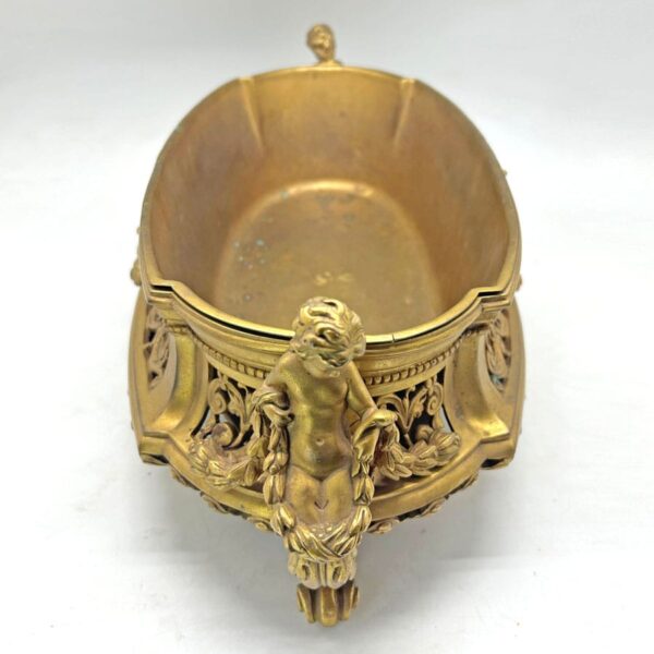 Gilt Bronze French Cherub Jardiniere 19th