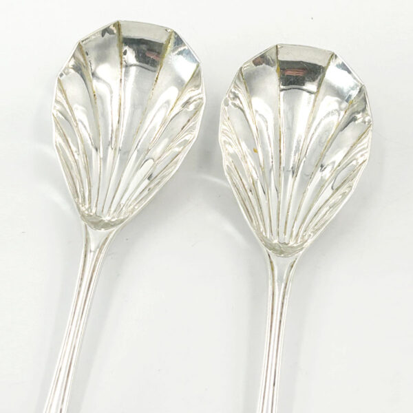 Hallmarked Silver Boxed Serving Spoons Sheffield 1959