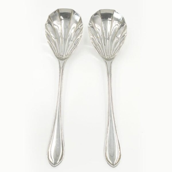 Hallmarked Silver Boxed Serving Spoons Sheffield 1959