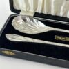 Hallmarked Silver Boxed Serving Spoons Sheffield 1959