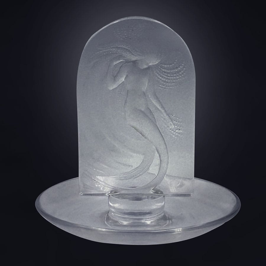Lalique Frosted And Clear Crystal Naiade Mermaid Ring Dish - Clyde