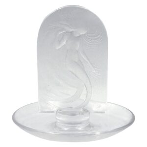 Lalique Frosted And Clear Crystal Naiade Mermaid Ring Dish