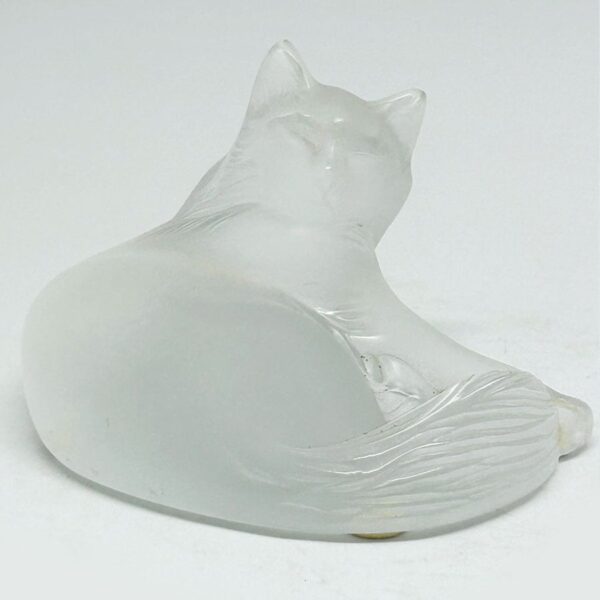 Lalique Crystal Cat Lying Down Boxed C1980