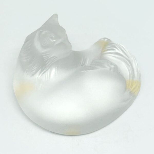 Lalique Crystal Cat Lying Down Boxed C1980