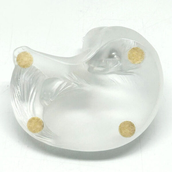 Lalique Crystal Cat Lying Down Boxed C1980