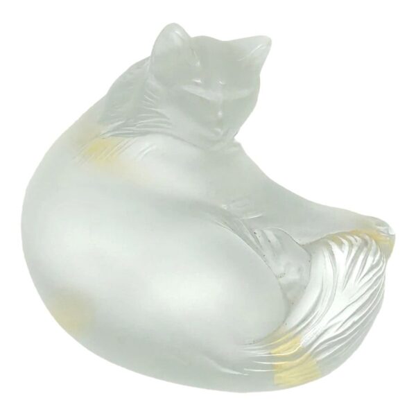 Lalique Crystal Cat Lying Down Boxed C1980