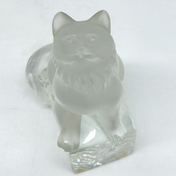 Lalique-crystal-playful-kitten-on-a-pedestal-boxed-c1980-5 Lalique Crystal Playful Kitten On A Pedestal Boxed C1980