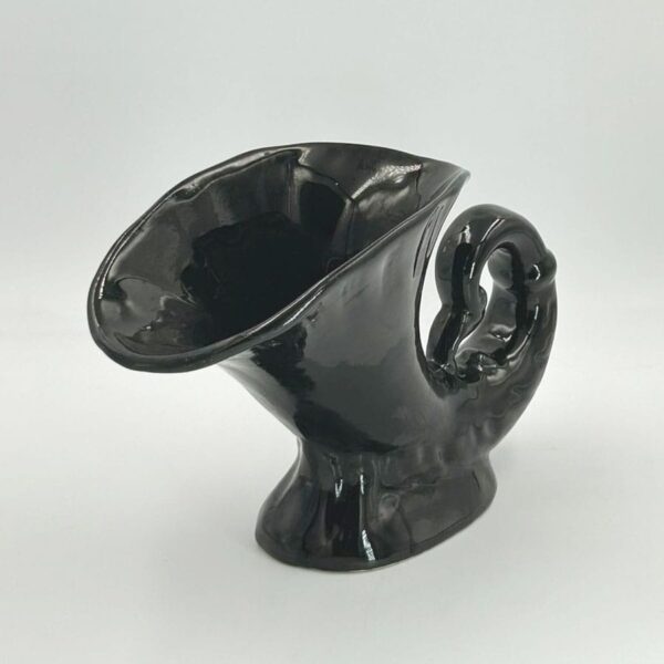 Lucia Ware Cornucopia Black Vase  By Boksburg East Pottery C1970