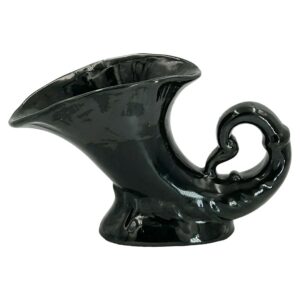 Lucia Ware Cornucopia Black Vase  By Boksburg East Pottery C1970