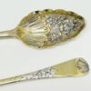 Pair London 1817 Hallmarked Silver Berry Spoons Boxed