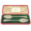 Pair London 1817 Hallmarked Silver Berry Spoons Boxed