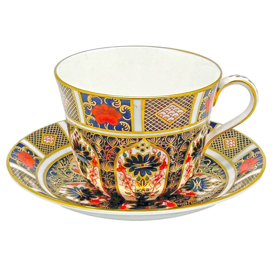 【 CROWN DERBY】ハンドベル　オールドイマリ　廃盤　伊万里 Royal Crown Derby Old Imari Large Breakfast Cup and Saucer 1128