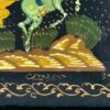 Russian Hand Painted Lacquered Box Man On Horse