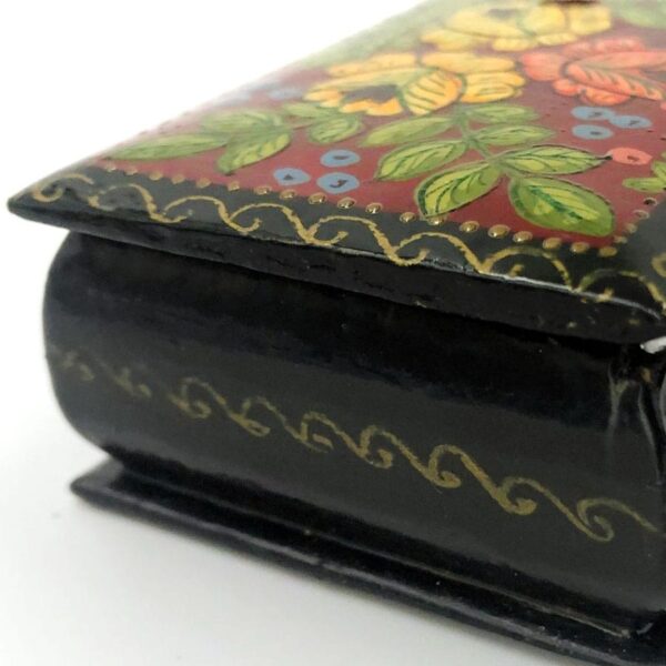 Russian Hand Painted Lacquered Box Floral