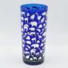 Scotass Egizia Cobalt Blue Silver Overlay Glass Vase By Marco Susini and Elisabeth Vidal C1990